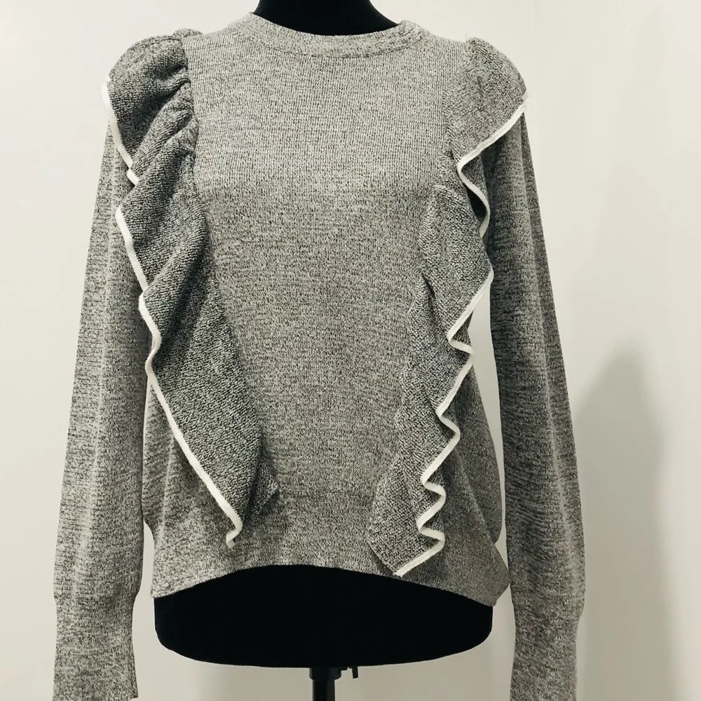 Topshop Ruffle Sweater - Picture 3 of 12